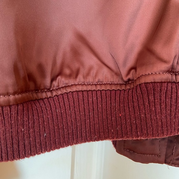 A&F Burgundy Bomber Jacket - Picture 4 of 8